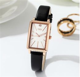 2023 Style rétro petite plaque carrée montre pour femme légère, fine, compacte et Premium Sense Belt Quartz étanche