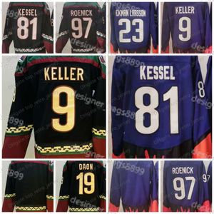 2023 Reverse rétro 81 Phil Kessel Jerseys de hockey 9 Clayton Keller 97 Jeremy Roenick 19 Shane Doan Men Taille de chemise cousue S-XXXL