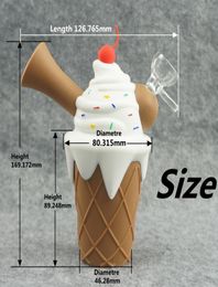 2023 RHS Noël sur du silicone en silicone à tuyaux de crème glacée à crème glacée Bong Silicone Pipe à main avec banger en quartz avec entièrement entièrement 3704699