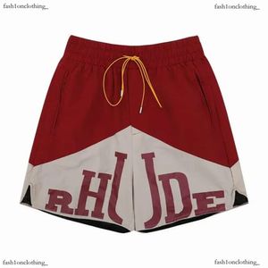 2023 Rhude Shorts Designers Heren Basketball Panel Court Zwembroek Sweat Senna Flight Yachting Korte broeken Koop Qjb6 690