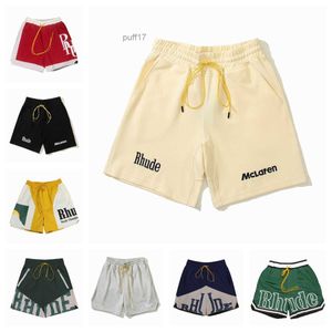 2023 RHUDE Shorts Designers pour hommes Basketball Panel Court Swimks Sweat Senna Flight Yachting Bottoms Fashion Blue Black Black Skj6