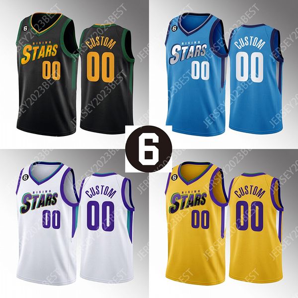 2023 Rising Stars Basketball Jersey 3 Josh Giddey 10 Jeremy Sochan 0 Jalen Duren 1 Jabari Smith Jr. 6 Quentin Grimes 4 Evan Mobley 8 Jalen Williams Maillots uniformes