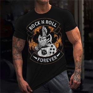 2023 Rock T-shirt hommes guitare graphique T-shirt surdimensionné à manches courtes vêtements d'été pull décontracté rue hommes musique t-shirts hauts