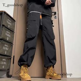 2023 ROPAMUJER Women Solid Color Workwear broek met meerdere zakken Casual High Taille Fashionable veelzijdige Tro Men's Ladingbroek -8878 A30