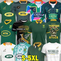 2023 2024 South Rugby Jerseys Afrique Rugby Jersey 21 22 Édition limitée Home Away National Team Rugby Shirts Maillots Taille S-5XL