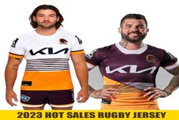 2023 Rugby New Men039s T-shirts Epo Brisbane Broncos Auhenic Home Away Replica Rugby Jersey Shorts Tailles5xl5301551
