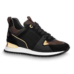 2023 Run Away Hombres Mujeres Zapatos de diseñador Plataforma de cuero de gamuza Zapatillas de deporte Zapatillas de deporte Zapato casual de lujo Zapatillas de deporte de cuero genuino Zapatos casuales NO12