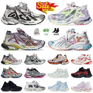 2023 Runner 7.0 Designer Shoes Men Women Runners 7 7.5 Zwart Wit Paarse schoenen Bord-formaat Triple S Pink Green Luxury Track 3 3.0 Trainers Dhgates Sneakers Casual schoen