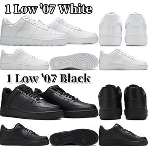 Livraison gratuite Classiques 1 One Casual Designer Chaussures pour hommes Femmes Triple blanc noir 1 Low '07 Mentes Trainers Outdoor Sports Sneakers Taille 36-47