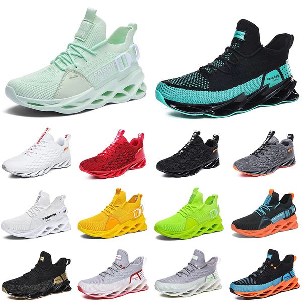 2023 Zapatos para correr Hombres Verde Gris Naranja Negro Blanco Rojo Amarillo Gris Verde azulado Verde para hombre Zapatillas deportivas Color 9