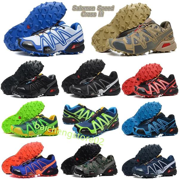 2023 Chaussures de course Salomon Baskets Speed Cross 3.0 III CS Hommes Chaussures de sport Noir Rouge Blanc Bleu foncé Apple Vert Jaune Baskets de sport de plein air B9