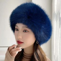 2023 Russische hoed faux bontmuts voor vrouwen winter pluizige koude weerkap warme buitenhoed