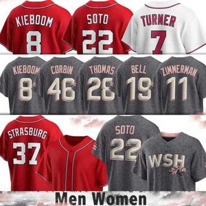 2023 S-4XL Stephen Strasbourg Baseball Jersey Ryan Zimmerman Carter Kieboom CJ Abrams Keibert Ruiz Cherry Blossom Nelson Cruz Joey Meneses