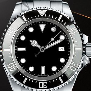 2023 SA3135 automatisch 116660 herenhorloge zwarte keramiek bezel zwarte wijzerplaat 904L stalen Sea-Dweller-armband beste editie horloges PTRX nieuwe herenhorloges