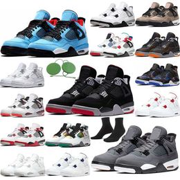 2023 Sail Oreo University Blue Jumpman 4 4s Hommes Casual Chaussures Fire Red Thunder White Cement Black Cat Bred Infrared Master Wild Things Sports JORDAM