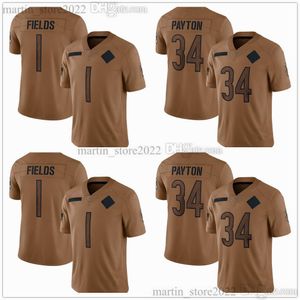 2023 Salute To Service Limited Jerseys 34 Walter Payton 1 Justin Fields 10 Chase Claypool 85 Cole Kmet 4 Eddie Jackson 11 Darnell Mooney 24 Khalil Herbert 2 DJ Moore