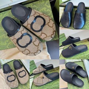 2023 Sandalias para mujer para hombre Plataforma entrelazada Resbalón en sandalia Recorte Goma Diseñador Diapositivas Blondie Flip Flops Thong Sliders Zapatos de playa