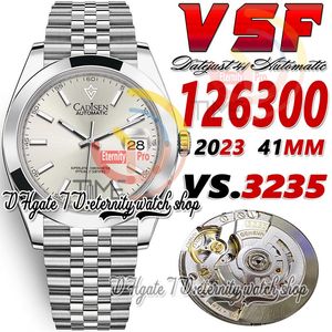 2023 sbf126300 DD3235 VSA3235 Automatisch Herenhorloge 41MM Gepolijste Bezel Zilverkleurige Wijzerplaat Stick Markers SS 904L JubileeSteel Bracelet Super Edition eternity Watches