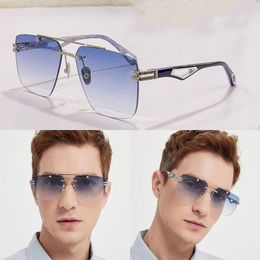 Temporada 2023, nuevas gafas de sol de diseño THE PRESIDENT para hombres y mujeres, presidente, patas negras, lentes azules, gafas de sol informales