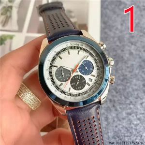 2023 Senator Personnalité pour hommes Calendrier automatique Montres à quartz Bracelet en cuir Chronographe Cadeau Top Marque Relogio Masculino Tous les cadrans fonctionnent avec le concepteur de livraison gratuite