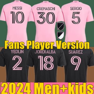 24/25 MessIS SUAREZ Inter Soccer Jerseys Miamis Kids Kit 2024 2025 Troisième maillot de football à domicile pour femmes Version spéciale du joueur MARTINEZ BECKHAM SERGIO TAYLOR LUIS