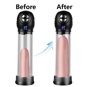 2023 Sex Toy Massager elektrische vacuüm penispompspeelgoed voor mannen vergroting plastic mannelijke extender trainingsapparaat volwassenen winkelen de beste kwaliteit