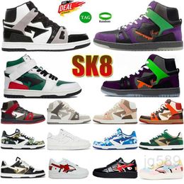 2023 Sk8 Sta Designer Casual Schoenen 93 Hi Heren Hoge Schoenen Halloween Grijs Olijf Bruin Rood Zwart Lichtgrijs Sport Trainer Sneakers Gby