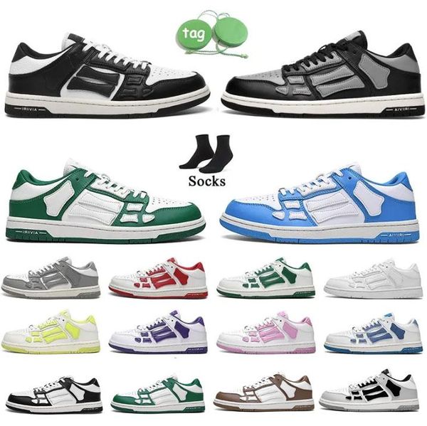 2023 Skel Top Low Skeleton zapatos para correr mujer hombre Bone Runner diseñador Mocasines zapatillas negro gris gimnasio rojo pino verde Royal Court Purple Denim zapatillas deportivas