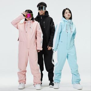 Ensemble de combinaison de ski 2023, combinaison de ski une pièce adulte coupe-vent et imperméable à une seule planche, homme