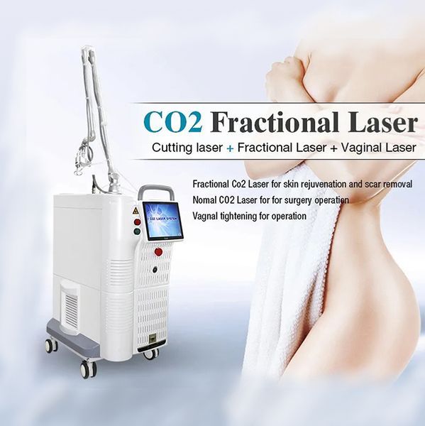 2023 Machine fractionnée au laser Co2 réparée par la peau Longueur d'onde verticale de 10600 nm pour l'élimination des vergetures vaginales Lifting du visage Équipement de sécurité pour le rajeunissement de la peau