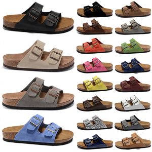 Zapatillas Zuecos Sliders Diseñador Zapatillas de deporte Zuecos Sandalias Arizona Hombres Mujeres Diapositivas Rosa Negro Blanco Gamuza Serpiente Cuero Hebilla Correa Zapatos 36-46