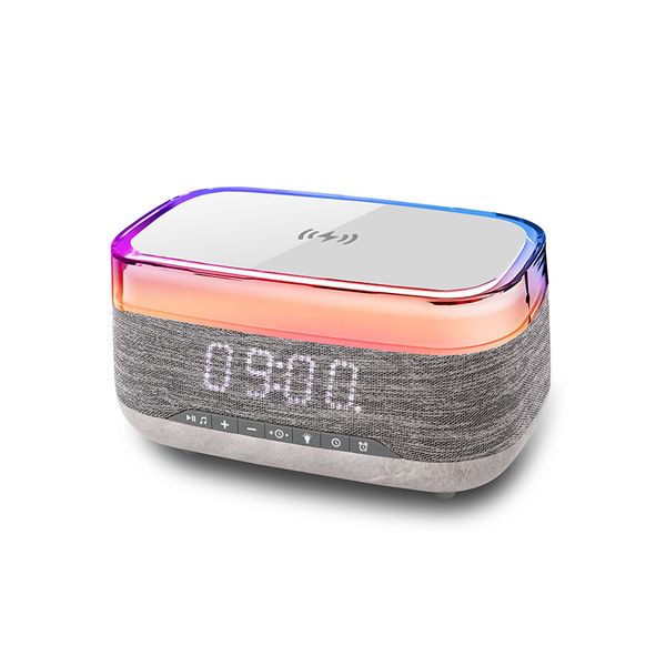 2023 haut-parleur Bluetooth intelligent créatif Led bureau veilleuse affichage de l'heure Audio numérique chargeur sans fil lampe de chevet