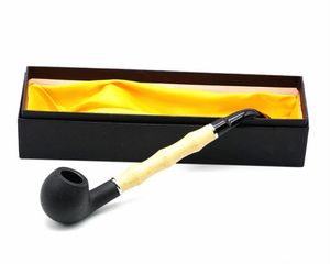 2023 Smoking Pipes modèles de tabac à pipe en résine de tige de bambou acrylique créatif dans la bouche incurvée tige tabac à pipe en bois en gros