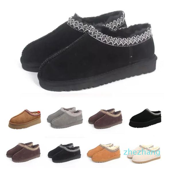2023-Botas de nieve Tobillo Mini zapatos de bota Bottes cortos Diseñador Clásico Mantenga la plataforma de cuero de lana caliente Fondo grueso