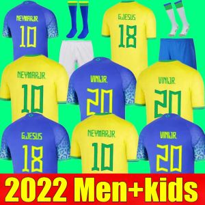 2023 Jerseys de football Camiseta de futbol PAQUETA BRÉSILS NERES COUTINHO Chemise de football Jésus Marcelo Casemiro Brasil Maillots de football Hommes Femmes Kit Ensembles