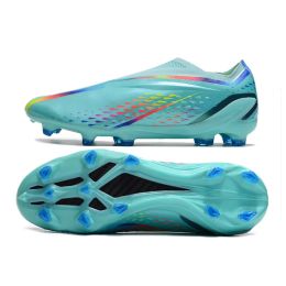 2023 Zapatos de fútbol X Speedportal FG Hombres Botas de diseñador sin cordones Clear Aqua Nightstrike Beyond Fast Pearlized Datos de juego Solar Green Botas de fútbol bajas Tamaño 39-45