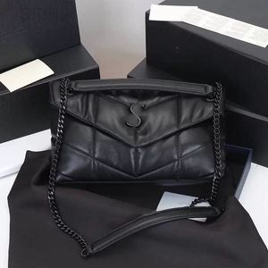 2023 Doux En Peau De Mouton Sacs À Bandoulière Femmes Loulou Puffer En Cuir Véritable Sac À Main Bandoulière Sacs Classique Enveloppe Sac Chaîne Croix Designer Sacs À Main