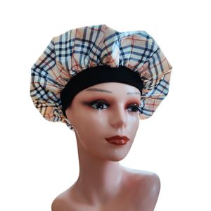 2023 doux soie cheveux Bonnet avec large bande confortable nuit sommeil chapeau perte de cheveux Salon couleur mettant en évidence l'outil de coiffure
