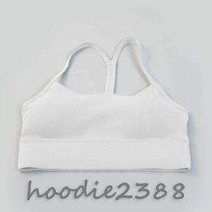 2023 Tenues de yoga de couleur unie LU-39 Soutien-gorge de fitness côtelé pour femmes Soutien-gorge de fitness à une épaule Débardeur de sport Sous-vêtements de gymnastique Coussin de poitrine d'entraînement sans couture