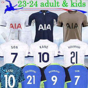 2023 Son Kane Soccer Jerseys Kulusevski Dele Ndombele Hojbjerg Bergwijn Lo Celso 23 24 Tottenham Lucas Player Fans Football Shirts Enfants