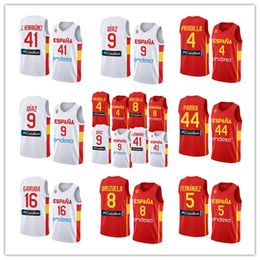 2023 Spanje Basketball Jerseys 12 Miquel Salvo 1 Tyson Perez 20 Ferran Bassas 3 Pep Busquets 44 Joel Parra 9 Ricky Rubio 2 Lorenzo Brown 13 Marc Gasol 5 Rudy Fernandezz