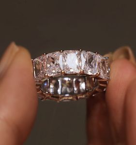 2023 anneaux de mariage étincelants Dexule bijoux en argent sterling 925 rempli d'or 5A zircon cubique CZ diamant éternité à la main marque femmes bague de fiançailles cadeau