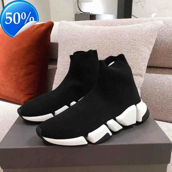 2023 Speed Trainer Speed Sock Chaussures Baskets Chaussure De Tennis Triple Noir Rouge Blanc Beige Rose Clearsole Hommes Mode Casual Jogging Marche 2.0 Hommes Femmes