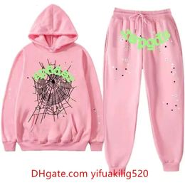 2023 Spider Trapstar TrackSuits à capuche Designer Mens Sp5der Sweat-shirt Homme Jeune Thug Deux pièces avec Sweat-shirt pour femme Spiders 555 Spider 6