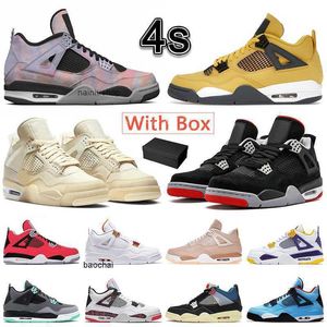 2023 Sports Designer Oudoot Basketball Shoes AAA Quality Jumpman 4 4s Vintage Zen Master Shimmer Sail White Cement New Black Cat Neon Cool Grey