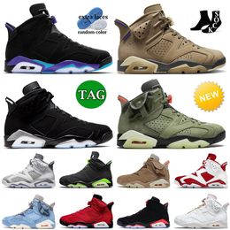 Travis Scott x Jordan 6 NIKE Air Jordan Retro 6 Sports og 6S chaussures de basket jumpman 6 hommes Travis ts Carmine sneakers dhgate chaussures j6 Outdoor taille 13 【code ：L】
