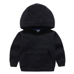 2023 Frühlings- und Herbstmodemodelle von Kinderkleidung für Jungen, einfarbig, kleine Kinderoberteile, Mädchenkleidung, Gezeiten-Kapuzenpullover