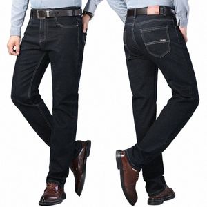 2023 Primavera y otoño Pantalones vaqueros elásticos de ajuste recto para hombres Pantalones de mezclilla para hombres Pantalones de estilo nuevo Ropa para hombres Tamaño grande 28-40 P785 #