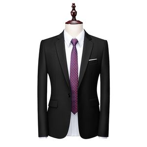 Costume d'affaires ajusté pour hommes, nouvelle tendance, un bouton, grande robe de mariée, haut pour hommes, printemps et automne 2023