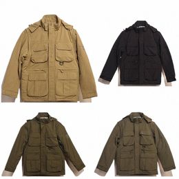 2023 printemps et automne nouveaux vêtements de travail pour hommes veste mince manteau multi-poches coupe-vent et imperméable manteau de charge M-5XL 53XO #